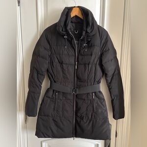 Zara Black Belted Puffer Coat